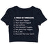 Coding Nerd Engineering CLOUD IS JUST ANOTHER COMPUTER Custom Printed Graphic Design Crop Top T-Shirt for Women